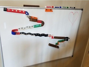 white board magnetic marble track 3d print model - Mito3D