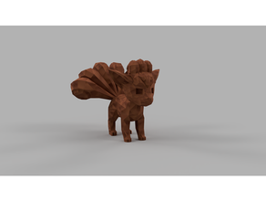 vulpix poly 3d impression Pokémon 3d print model - Mito3D