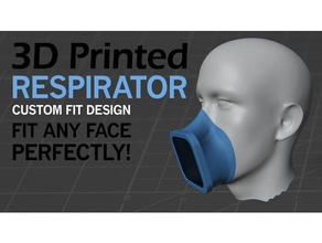 custom fitted respirator filter mask - covid-19 coronavirus 3d print model - Mito3D