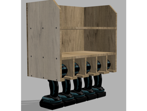 tool drill shelf cnc diy makita milwaukee wood 3d print model - Mito3D
