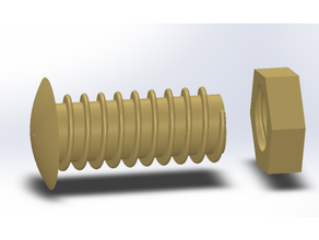bolt nut v141 button head screw 3d print model - Mito3D