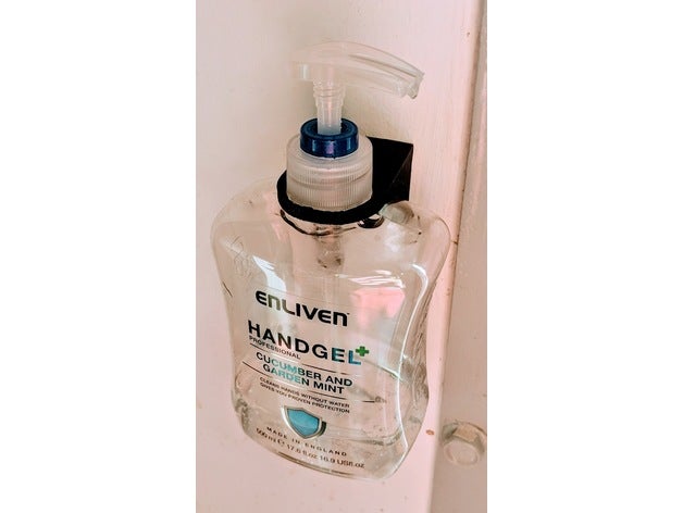alcohol gel bottle holder clean covid-19 hand sanitizer safety 3D print model - Mito3D
