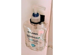 l'alcool gel bouteille titulaire soutien nettoyer covid 19 main désinfectant sécurité 3d print model - Mito3D