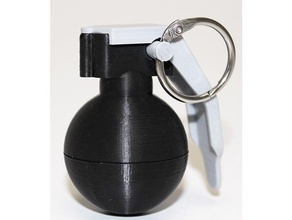 mini bomba mano chiave squillare titolare supporto contenitore portachiavi Portachiavi portapillole pillola 3d print model - Mito3D