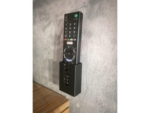 tv remote controller wall-stand rectangular organization organizer holder wall mount 3d print model - Mito3D