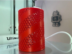 mesh spiral pencil holder fusion 360 geometric cup skeletonised triangle triangles 3d print model - Mito3D