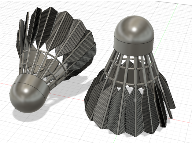 badminton volant 3D print model - Mito3D