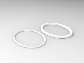 sennheiser hd 5x9 earpad adapter ring 3d print model - Mito3D