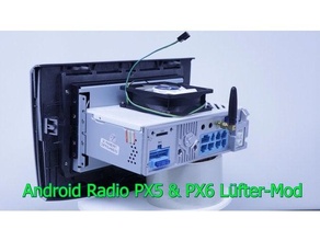 android radio cover active cooling alex head unit mtcd mtce px5 px6 xda developers 3d print model - Mito3D