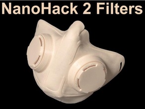 nanohack mask - 2 filters edition coronavirus covid-19 3d print model - Mito3D