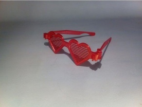 cœur lunettes 3d print model - Mito3D