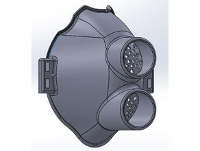 reutilizável facial mascarar quadro Armação filtro combate coronavírus coroa defender cara vírus máscara 3d print model - Mito3D