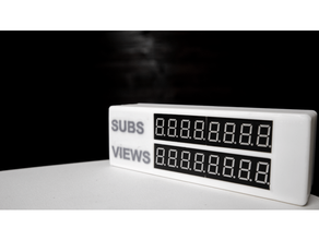 Youtube subs puntos vista mostrador cajas bricolaje diy electrónica suscriptores 3d print model - Mito3D