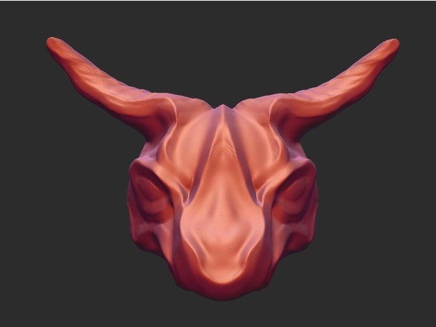 Taureau pendentif vache perle taureau bijoux sculpté zodiaque 3D print model - Mito3D