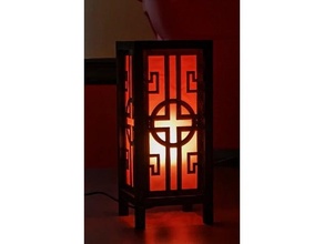 oriental lámpara acento Encendiendo escritorio lámpara oriental lámpara 3d print model - Mito3D