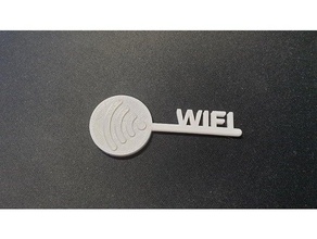 wifi wlan key nfc tag 22mm gadget 3d print model - Mito3D