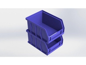 apilable Akro almacenamiento compartimiento etiqueta soporte akro mils caja envase contenedores organización 3d print model - Mito3D