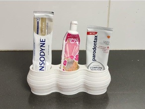toothpaste triple holder 3d print model - Mito3D