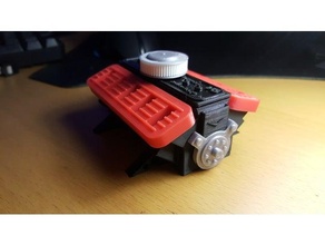 USB soporte corvega atómico v8 motor estilo multiparte edición caer vegas 3d print model - Mito3D