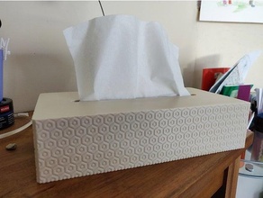 Facile texture tissu boîte boite élégant hexagone mouchoir mouchoire openscad texturé 3d print model - Mito3D