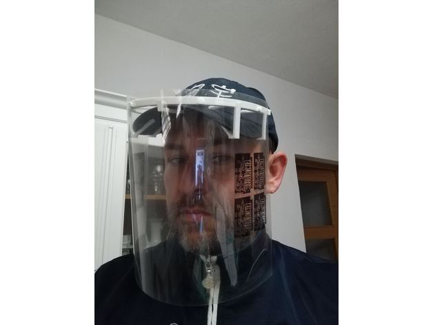 pantalla gorra - face-shield baseball cap covid-19 face shield 3D print model - Mito3D