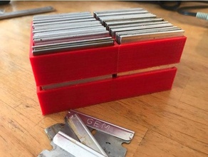 razor blade storage box 3d print model - Mito3D