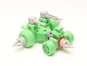 Printablock tekerlek sivri uç 3d print model - Mito3D