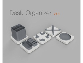 desk organizer v11 desgin holder modern design organization organize pen tool tools 3d print model - Mito3D