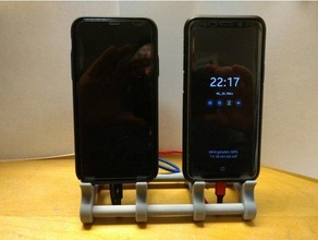 Smartphone ficar pé 1 2 telefones acessível phone suporte 3d print model - Mito3D