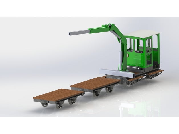 locomotive travail 45mm jardin chemin fer modèle train 3D print model - Mito3D