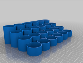 4 row pot holder customized 3d print model - Mito3D