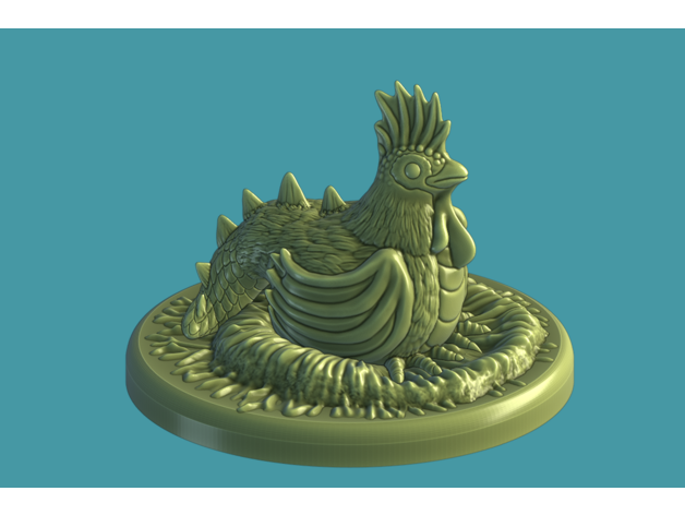 aciano gallina 28mm pollo lindo dnd miniatura mini miniaturas monstruo monstruosidad pionero indefenso 3D print model - Mito3D