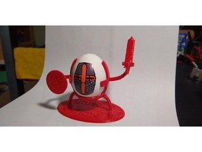 crusader egg crusade dragon easter bot holder stand egg-bot eggbot eggstand figure knight shield sword 3d print model - Mito3D