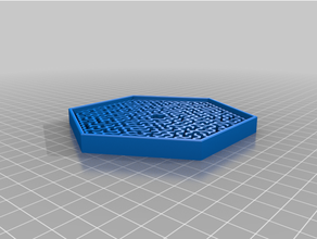 hexadécimal Labyrinthe Coaster 3d print model - Mito3D