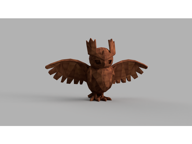 nocommandeur poly 3d impression animal hibou Pokémon 3D print model - Mito3D