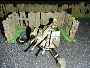 flak vierling tripod 28mm 28mmscale anti air miniature tabletop gaming terrain wargame wargaming ww2 german weapons 3d print model - Mito3D