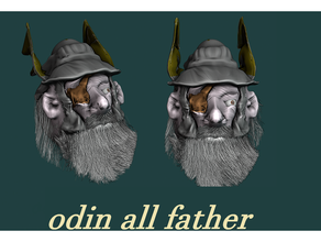 Odin Deus viking vikings 3d print model - Mito3D