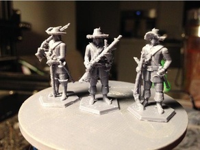 30 years' war musketeer 3d print model - Mito3D