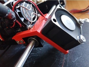 red a6 ventilador soporte personalizado 3d print model - Mito3D