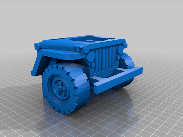 Seconde Guerre mondiale jeep rasoir supporter 3D print model - Mito3D