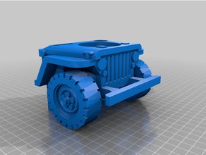 wwii Jeep Rasierer Stand 3d print model - Mito3D