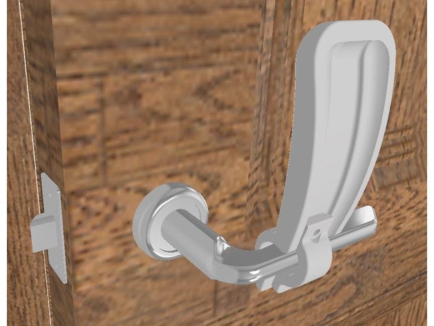 hand-free door opener - poign porte main libre 3D print model - Mito3D