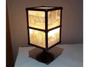 lithophane lamp lampshade lampstand shade lithophanes light 3d print model - Mito3D