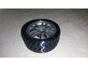66x28mm tire 52mm rim 1 10 wheel rc tires 3d print model - Mito3D