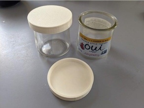 Yogurt vaso coperchio 3d print model - Mito3D