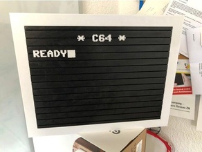 commodore c64 letter board sign 64 gaming letterboard letters retro 3d print model - Mito3D
