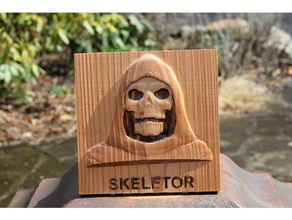 skeletor cnc Alto arte escultura faça homem Instagram mpcnc pessoa alívio Shapeoko esqueleto madeira marcenaria xcarve 3d print model - Mito3D