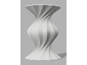 geometrico vaso 3dprintable 3d geometria stampante fiore contorto 3d print model - Mito3D