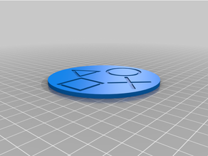 playstation buttons coaster 3d print model - Mito3D