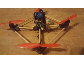 palillo dientes fpv cuadricóptero minúsculo alarido cuadro 3d print model - Mito3D